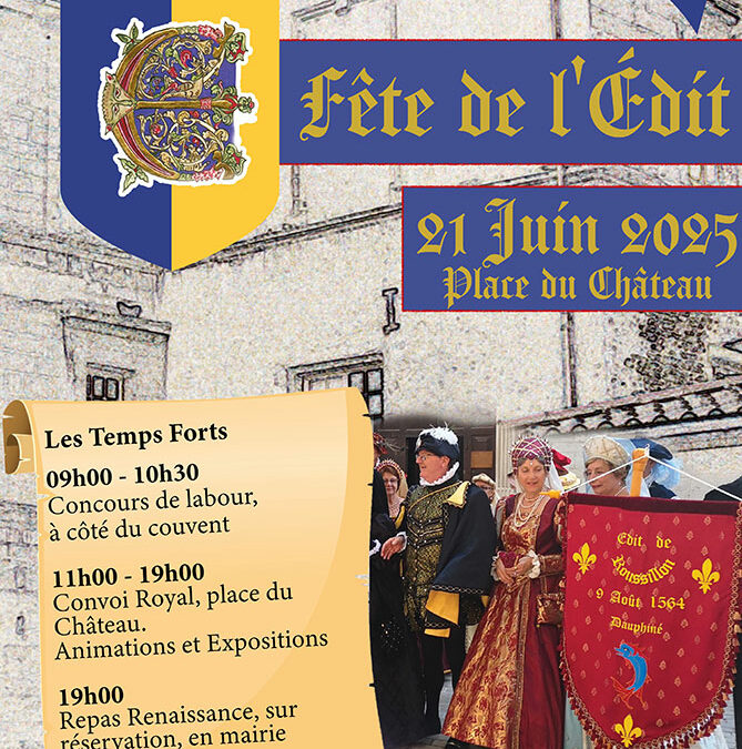 461ème anniversaire de l’Édit de Roussillon