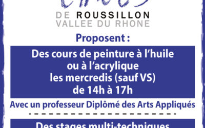 Les Peintres de Roussillon Vallée du Rhône reprennent leurs activités