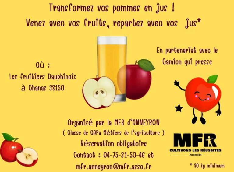 Venez transformer vos fruits en jus avec le Camion qui Presse
