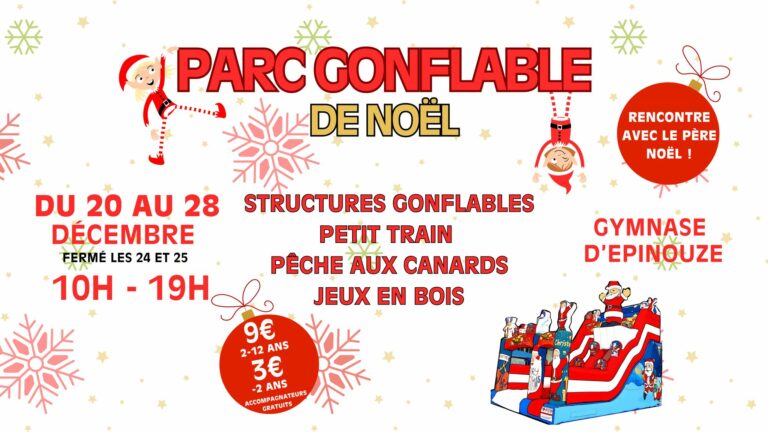 Parc d’attractions gonflables « Spécial Noël »