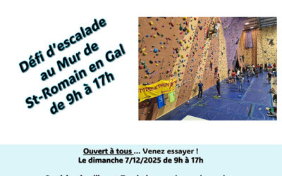 Défi d’escalade : venez tous grimper pour le Téléthon