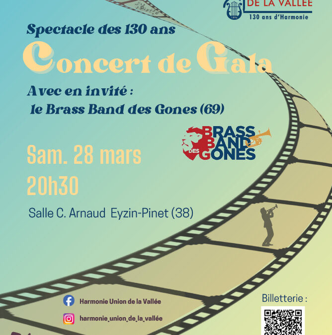 130ème anniversaire de L’Harmonie Union de la Vallée : Concert de Gala avec le Brass Band des Gones