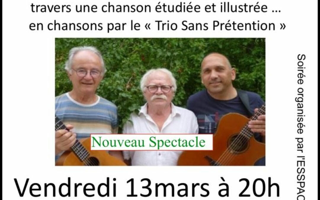 Trio Sans Prétention : « Dans les yeux de Brassens »
