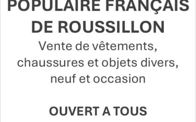 Braderie du Secours Populaire Comité de Roussillon