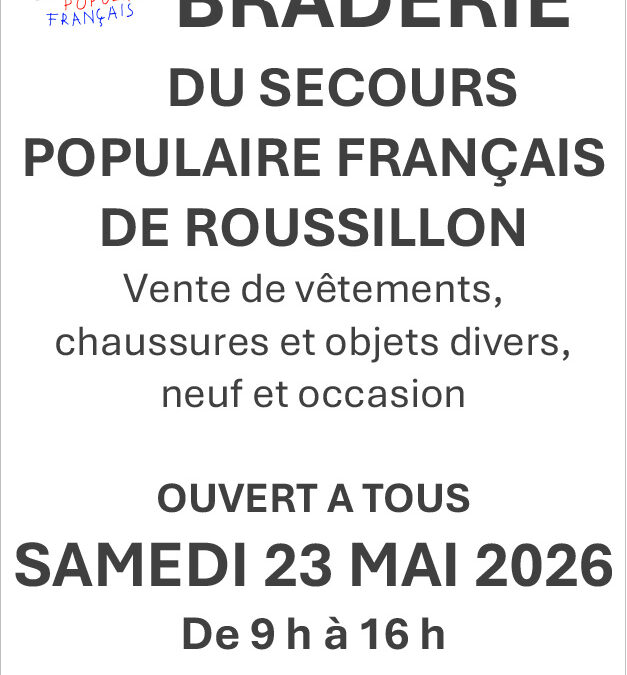 Braderie du Secours Populaire Comité de Roussillon