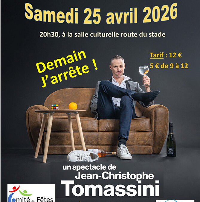 Jean-Christophe Tomassini « Demain j&rsquo;arrête »