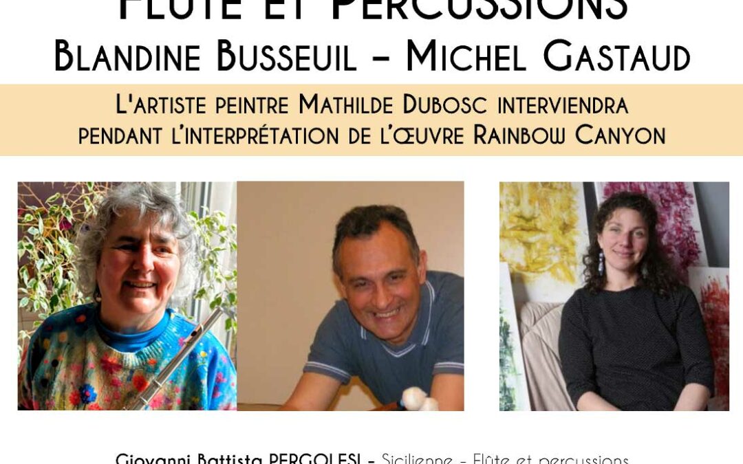 Musique au temple : Flûte et percussions – Blandine Busseuil & Michel Gastaud
