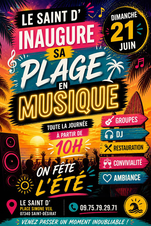 Le Saint D’ inaugure sa plage en musique