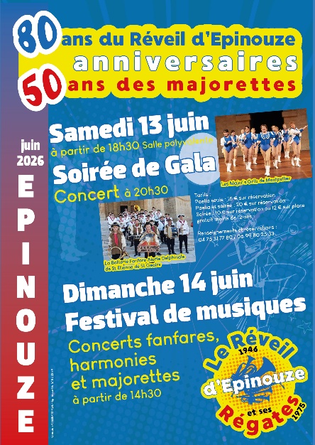 80 ans du Réveil et 50 ans des Régates d’Epinouze
