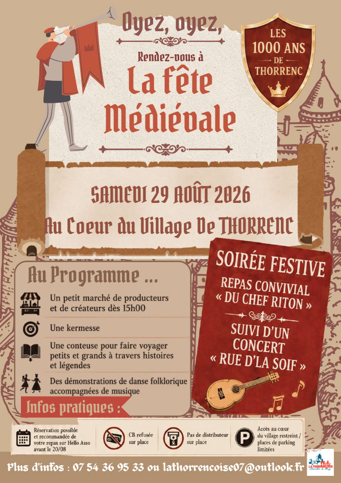 Les 1000 ans de Thorrenc – Fête médiévale