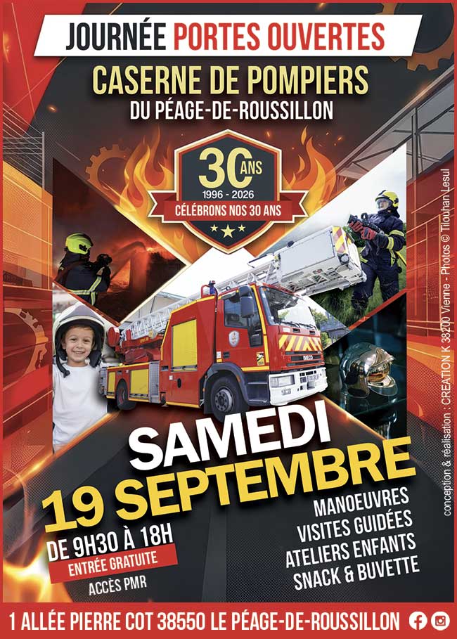La Caserne des Pompiers de Péage-de-Roussillon célèbre ses 30 ans !