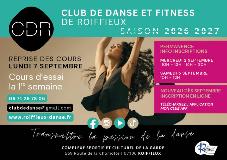 Club de Danse de Roiffieux : Rentrée 2026/2027