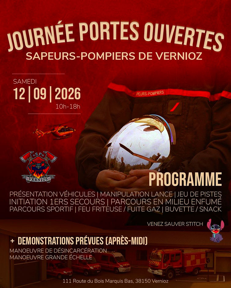 Les Sapeurs-Pompiers de Vernioz vous ouvrent leurs portes