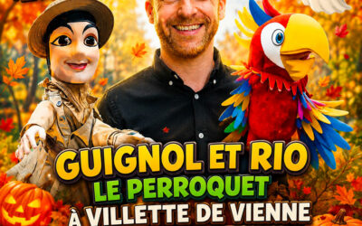 Guignol : en route pour les vacances avec Rio le perroquet