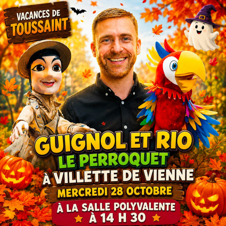 Guignol : en route pour les vacances avec Rio le perroquet